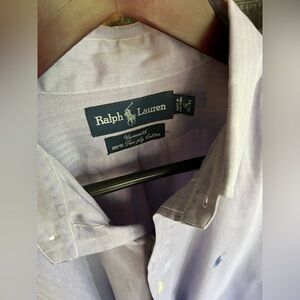 Ralph Lauren Yarmouth Oxford Long Sleeve Button Down Subtle Purple Mens 16 32/33
